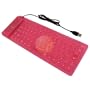 Foldable USB Keyboard, Hot Pink