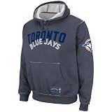 MLB Men's Toronto Blue Jays Classic Experience Hooded Fleece Pullover (Vintage Navy, Large)