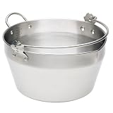 Kitchen Craft Maslin Pan with Handle, Stainless Steel, 9 Litre