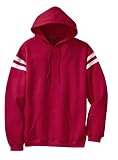 Sport-Tek - Pullover Hooded Sweatshirt with Mesh Arm Stripe. F261 - Large - Red / White