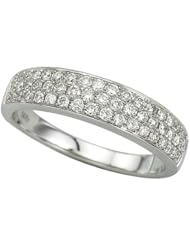 14K White Gold 1/2 ct. Pave Set Diamond Ring