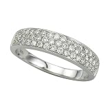 14K White Gold 1/2 ct. Pave Set Diamond Ring