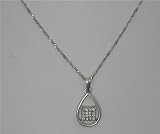 14k white gold diamond pendant