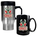 NIB Milwaukee Bucks NBA Steel Coffee Travel Mugs