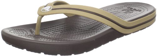 crocs Crocband Flipswitch Flip Flop,Espresso/Khaki,Men's 7 M/Women's 9 M