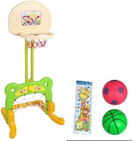 Kids Toy Set Football Goal +Basketball Backboard / Children Sports Train Adjustable Basketball Hoop Toy Set
