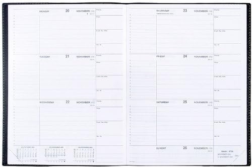 Principal 31217 Academic For Year 2014 - 2015 Club Turquoise 7" x 9 3/8" (18 x 24 cm) Large Weekly Desk with Daily Notes with Address Book Plain Edge