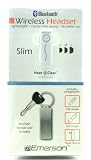 Emerson Bluetooth Wireless Headset White Slim EM750 (White)