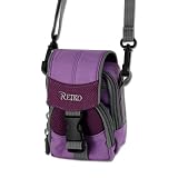 Nylon Pouch Protective Carrying Camera / Electronics / PDA / GPS / Cell Mobile Phone Case for Sony Cyber-shot DSC-TX7 DSC-W310 Canon PowerShot SD1400IS SD3500 Nikon Coolpix S3000 S4000 Samsung TL210 Panasonic DMC-F2K Casio Exilim EX-Z16 Kodak EasyShare M575 - PURPLE