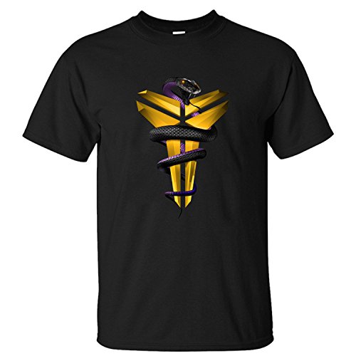 SKNO Men's Lakers Kobe Bryant logo ComfortSoft Round Neck T-Shirt