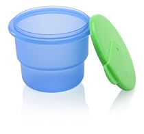 Nuby Snack Cup and Spoon Set, Colors May Vary, 4 Pack