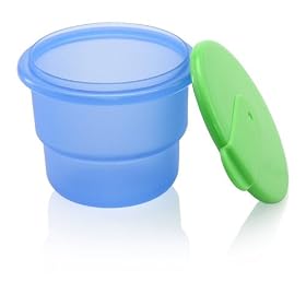 Nuby 4 Pack Snack Cup and Spoon Set, Colors May Vary,
