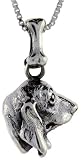Sterling Silver Basset Hound Dog Charm .