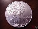 Silver American Eagle Coin in Uncirculated Condition
