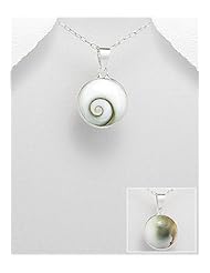 Shell Pendant Necklace In 92.5 Sterling Silver