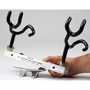 Cleat Clamp Standard Fishing Rod Holder Base ~ Holds Two 3/8