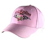 Lady Leadfoot for Life WOMAN MOTORCYCLE BASEBALL CAP * PINK ADJUSTABLE SIZE