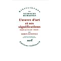 L'oeuvre d'art et ses significations
