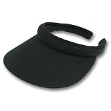 BLACK WOMENS CLIP ON VISOR CAP CAPS VISORS GOLF TENNIS