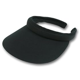 BLACK WOMENS CLIP ON VISOR CAP CAPS VISORS GOLF TENNIS