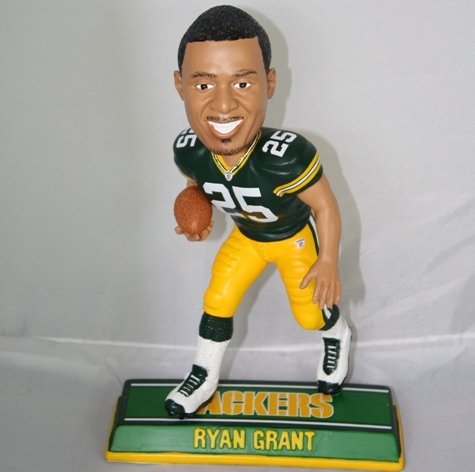 Ryan Grant Green Bay Packers End Zone Bobblehead Figurine