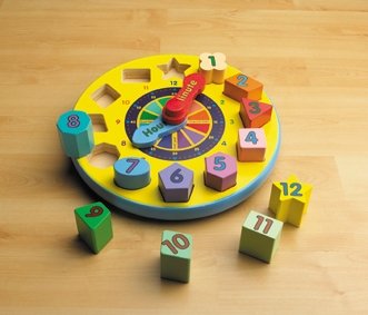 Melissa & Doug Wooden Shape Sorting Clock