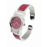 Geneva Platinum Ladies Color Dial Watch with Red Dial and Band by Geneva