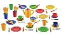 Pretend Play Toy Products: Toy Kitchen Products: Big 50-Piece Toy Tea/Coffee Set for Four in a Bucket (Made in Europe - NOT Made in China)!