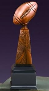 Electroplated Bronze Football Trophy - 10.5