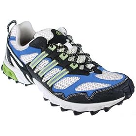 Adidas Mens Kanadia TR Chalk 2/Nu Blue/Lime Running
