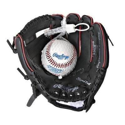 Black T-Ball Textured Vinyl Glove - 9