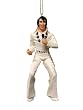 Singing Elvis Presley in White Glitter Jumpsuit Christmas Ornament 5"