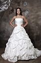 HBH Hamburger Brautmoden WD0918 Brautkleid aus Taffeta Rock modisch gerafft, bestickt, Schnürung u. Schleppe