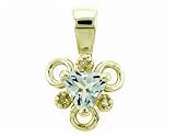 Ladies 0.03ct Diamond and 0.70ct Aqua Fashion Pendant