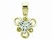 Ladies 0.03ct Diamond and 0.70ct Aqua Fashion Pendant