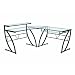 Z-Line Belaire Glass L-Shaped Computer Desk