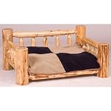 Fireside Lodge Cedar Log Dog Bed with Mattress