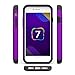 iPhone 7 Case, Asstar Hybrid Defender Dual Layer Protection Slim Trendy Hard Studded Rhinestone Crystal Bling Scratch Protection Hybrid Armor Case for Apple iPhone 7(2016) (purple black)
