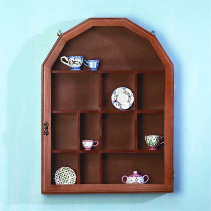 Wood Curio Cabinet-glass Door