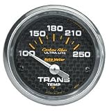 Auto Meter 4757 Carbon Fiber Short Sweep Electric TransTemperature Gauge