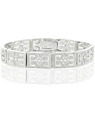 Bling Jewelry Great Gatsby Inspired Sterling Silver Greek Key Tennis Bracelet