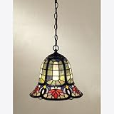 Quoizel TF1737VB Tiffany 11-1/2-Inch Chain Hung Piccolo Pendant, Vintage Bronze Finish