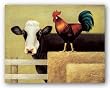 Barnyard Cow by Lowell Herrero 9.5"x7.5" Art Print Poster