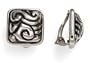 Sterling Silver Clip Earrings From The Swirl Collection By Zina