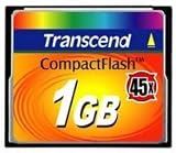 Transcend 1GB 45X CompactFlash Memory Card