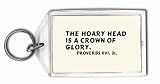 The hoary head is a crown of glory. Proverbs xvi. 31. Keychain