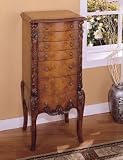 Masterpiece Faux Burl Jewelry Armoire