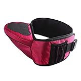 【Grandir】 ベビーキャリー ヒップシート チェアベルト ウエスト キャリー ベルト 抱っこ紐 全８色 (レッド)