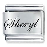 Name Sheryl Italian Charms Bracelet Link