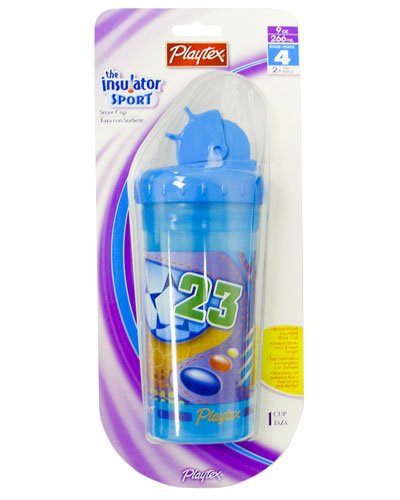 Playtex Baby The Insulator Sport Straw 9 OZ Cup: Blue